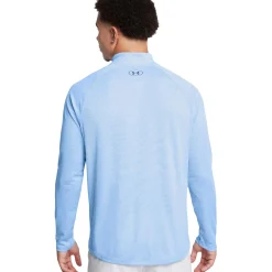 Sale Tech Textured 1/2 Zip Long Sleeve Men - Light Blue Shirts