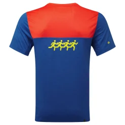 Fashion Tech Trio Running Shirt Men - Blue, Orange Running Clothing
