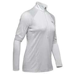 Hot Tech Twist Half-Zip Long Sleeve Women - Lightgrey, Silver Shirts