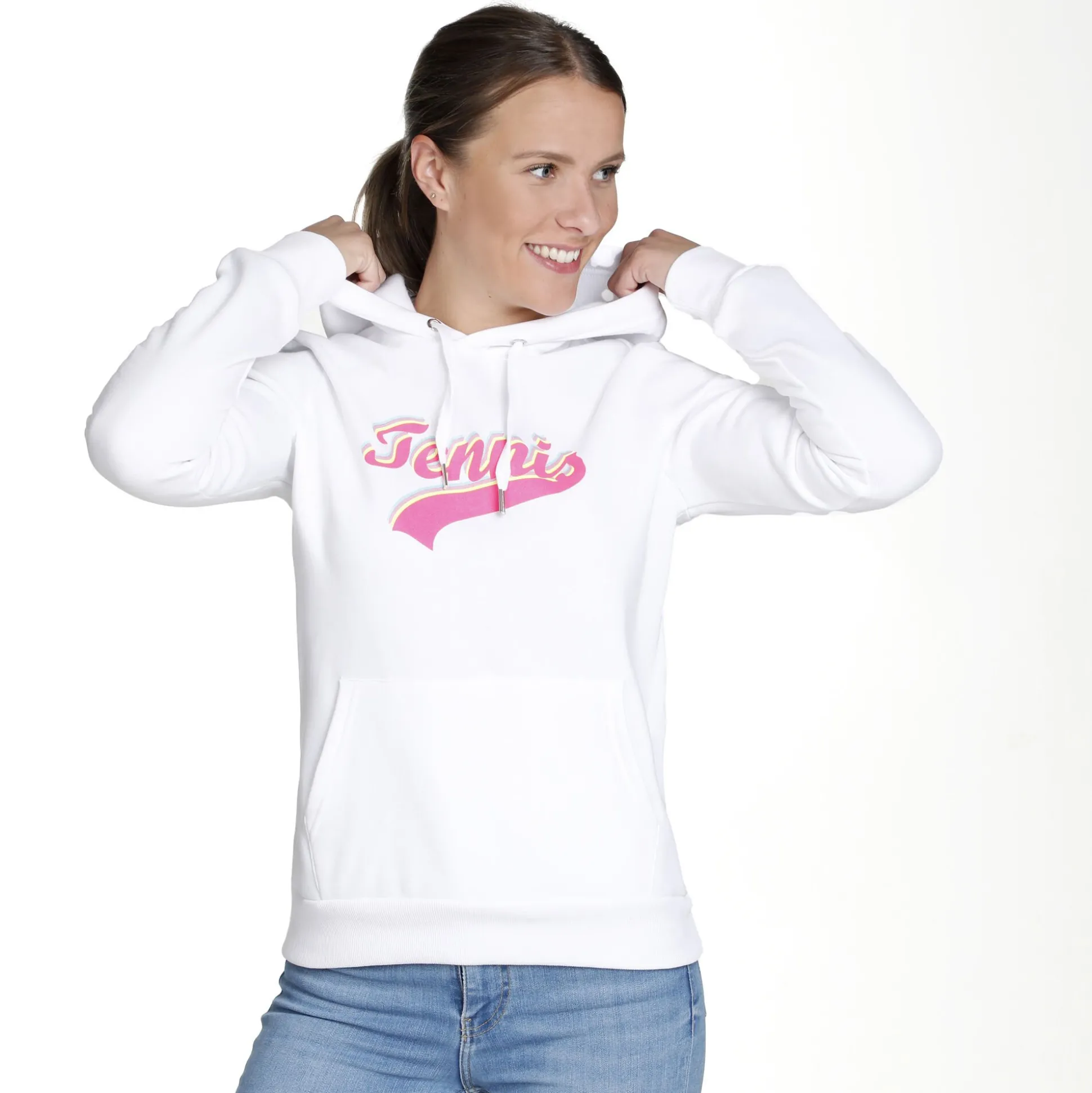 Cheap Tennis Signature Hoody Women - White, Multicoloured Hoodies & Sweaters