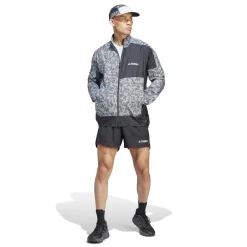 New Terrex Trail Wind Running Jacket Men - Grey, Black Running Clothing
