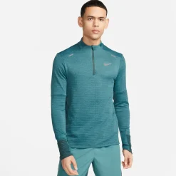 Outlet TF Repel Element Half-Zip Quarter-Zip Running Top Men - Petrol, Grey Running Clothing