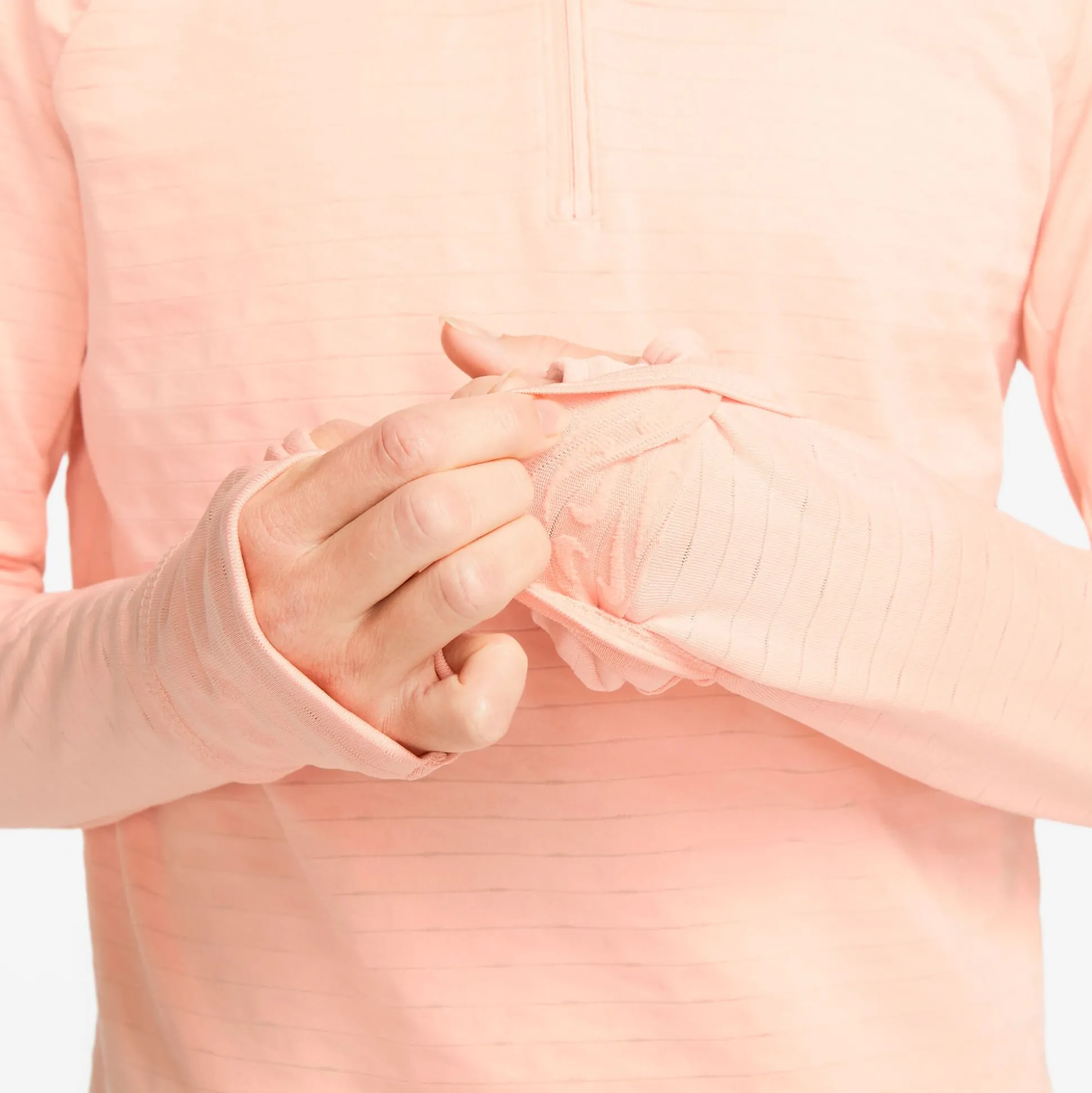 Cheap Therma-Fit Element Half-Zip Running Top Women - Coral, Grey Running Clothing