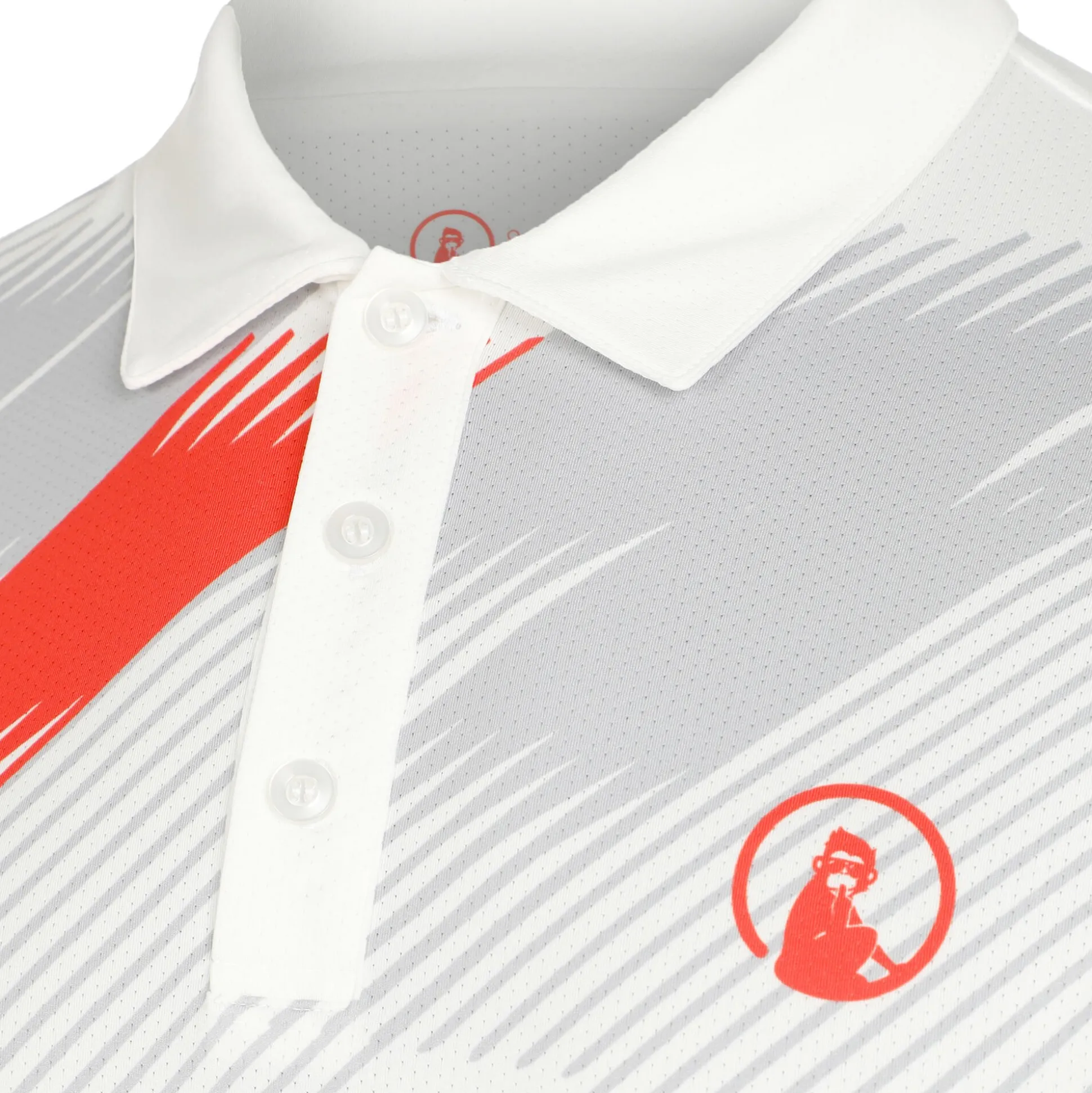 Discount Tournament Polo Men - White, Red Shirts