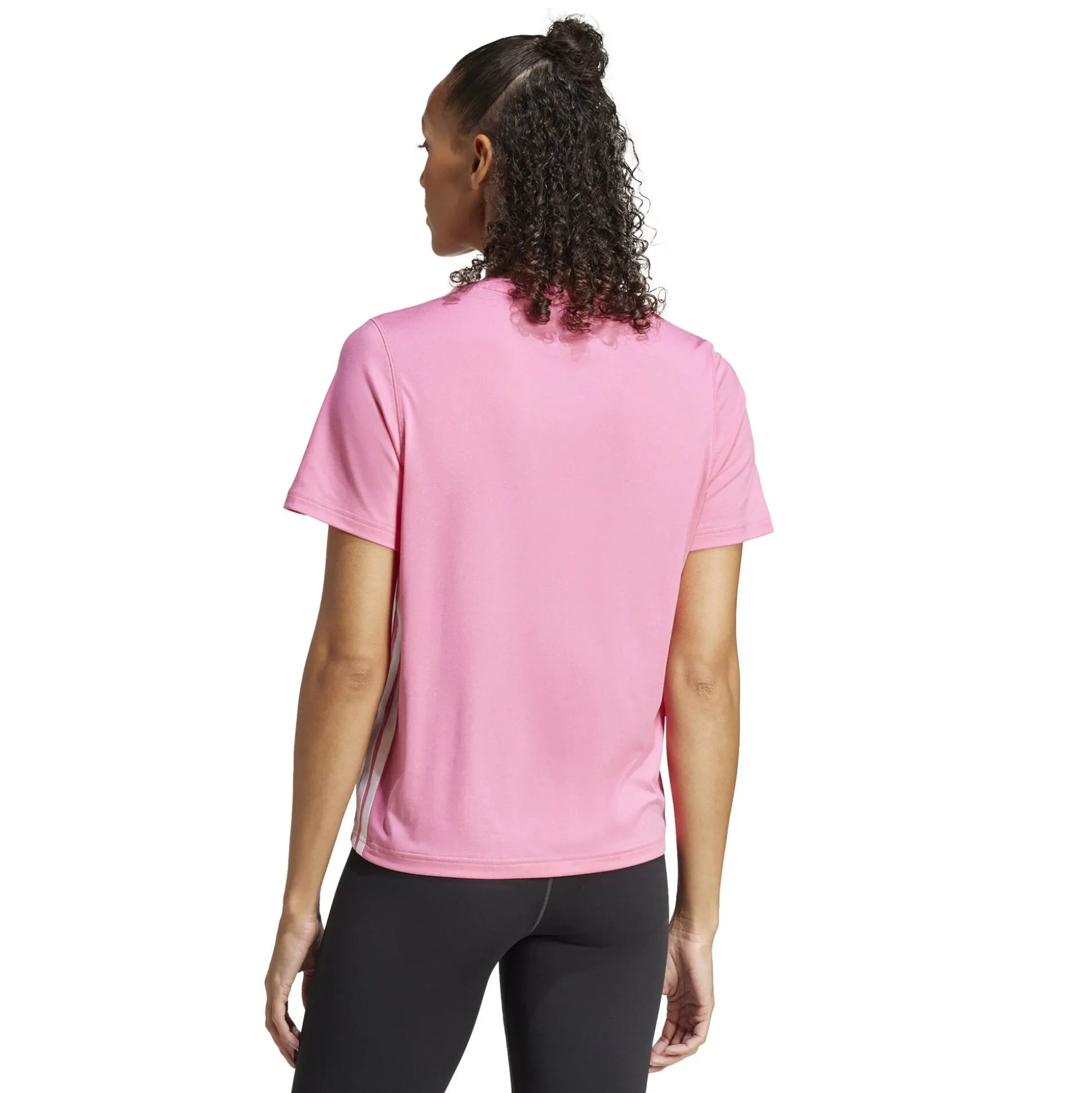 Clearance Train Essentials 3 Stripes Workout T-Shirt Women - Pink, White Shirts