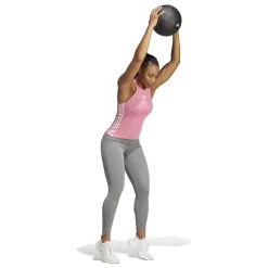 Shop Training ES 3 Stripes Tank Top Women - Pink, White Tops
