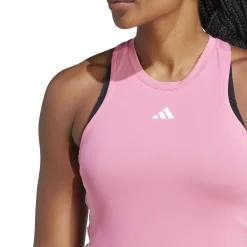 Shop Training ES 3 Stripes Tank Top Women - Pink, White Tops