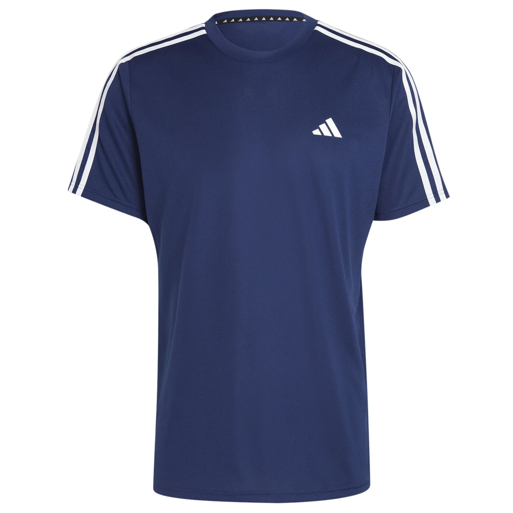 Sale Training Essential Base 3 Stripes T-Shirt Men - Dark Blue, White Shirts