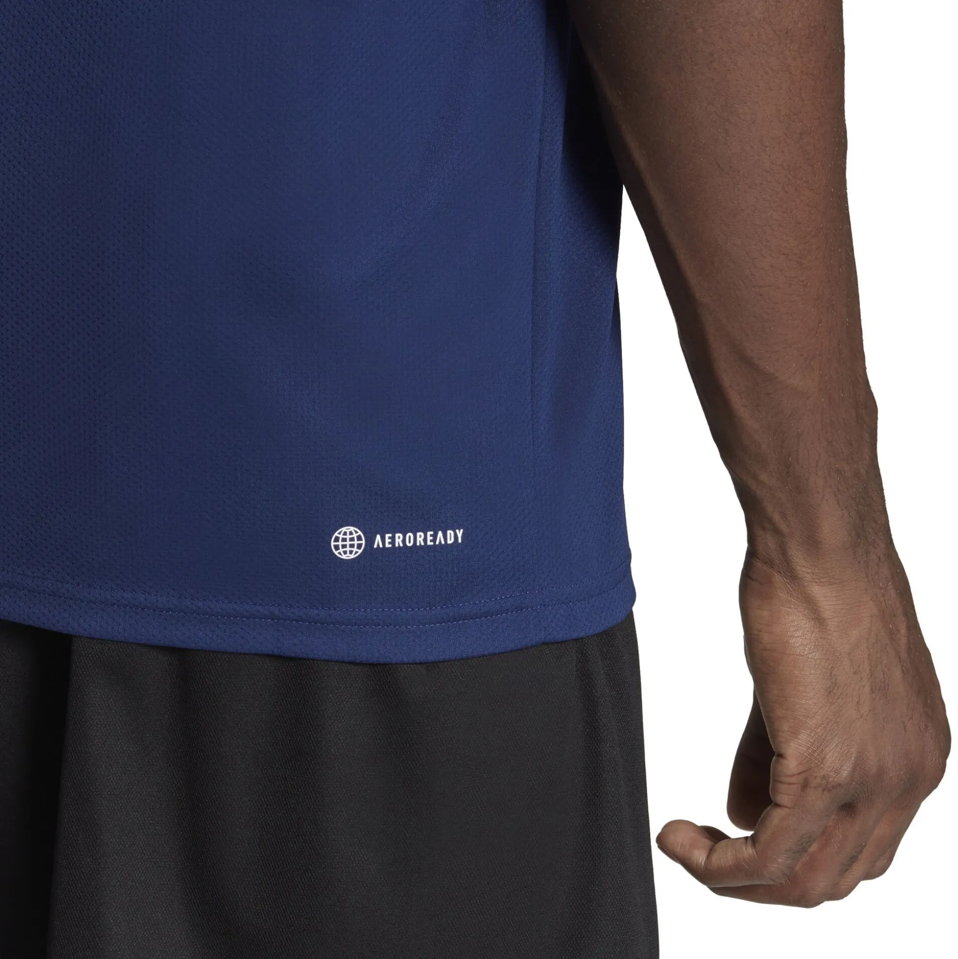 Sale Training Essential Base 3 Stripes T-Shirt Men - Dark Blue, White Shirts