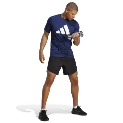 New Training Essential Feel Ready Logo T-Shirt Men - Dark Blue, White Shirts