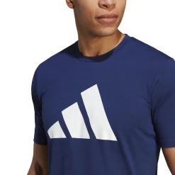 New Training Essential Feel Ready Logo T-Shirt Men - Dark Blue, White Shirts