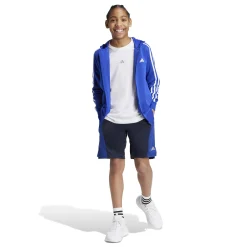 Cheap Training Essentials 3 Stripes Zip Hoodie Kids - Blue, White Jackets