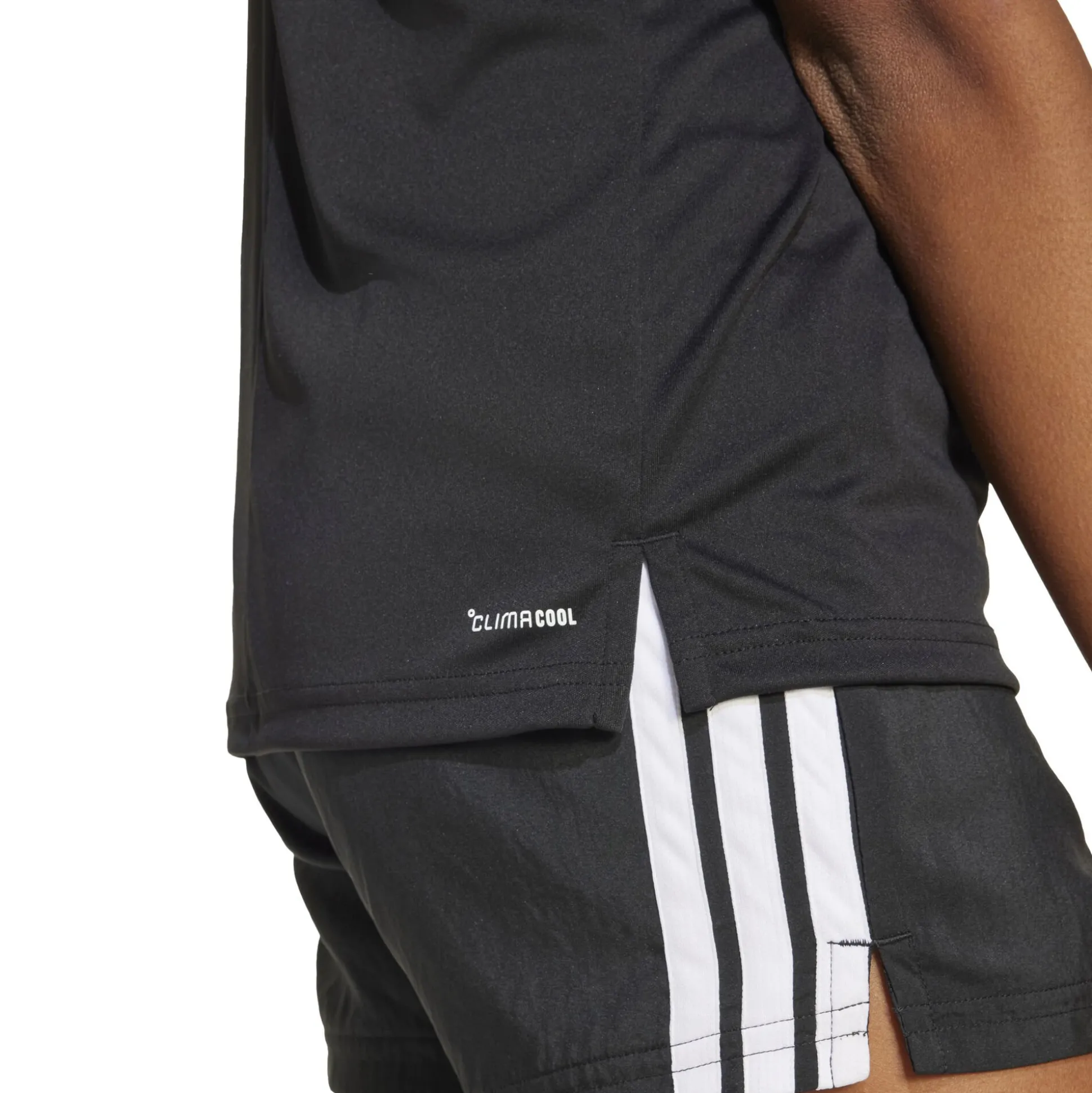 Shop Training Essentials 3 Stripes T-Shirt Kids - Black, White Shirts