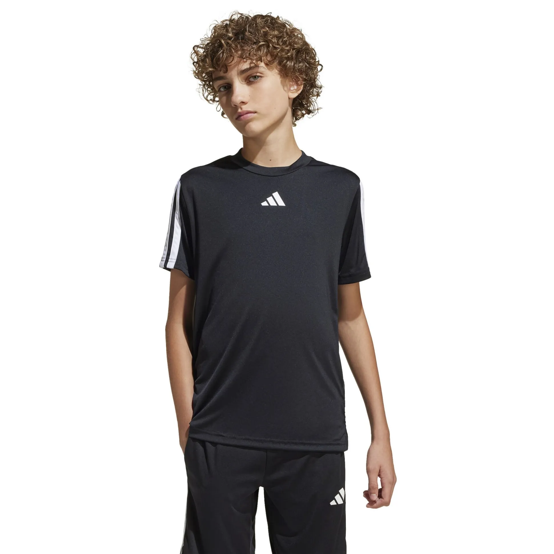 Online Training Essentials 3 Stripes T-Shirt Kids - Black, White Shirts