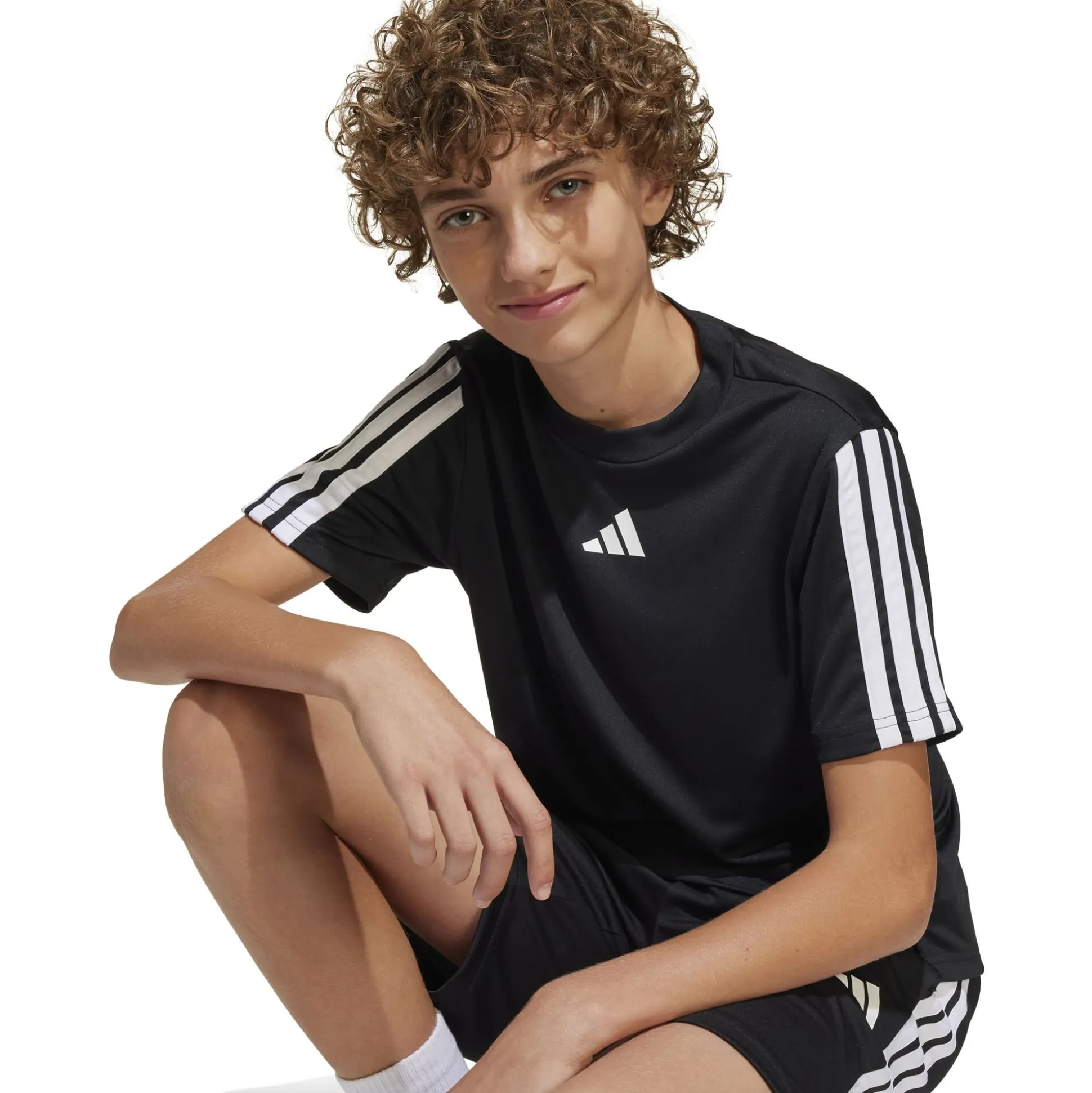 Online Training Essentials 3 Stripes T-Shirt Kids - Black, White Shirts