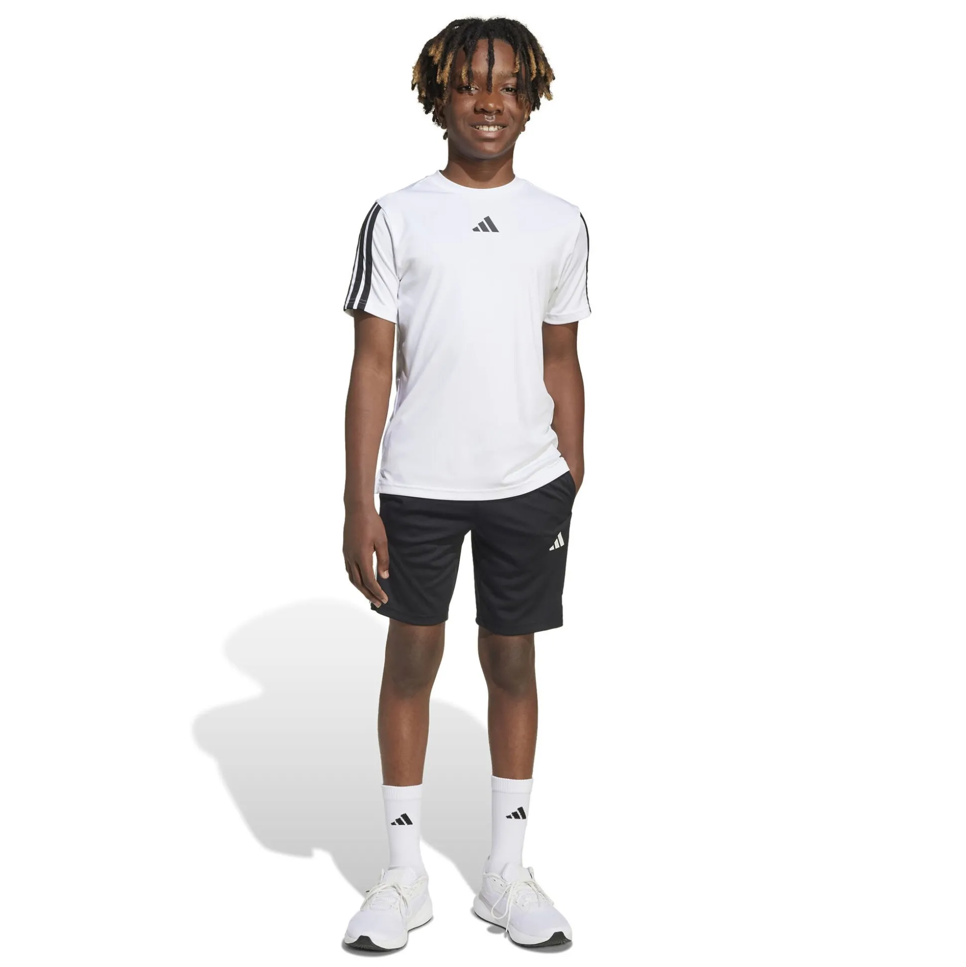 Best Sale Training Essentials 3 Stripes Shorts Kids - Black, White Shorts