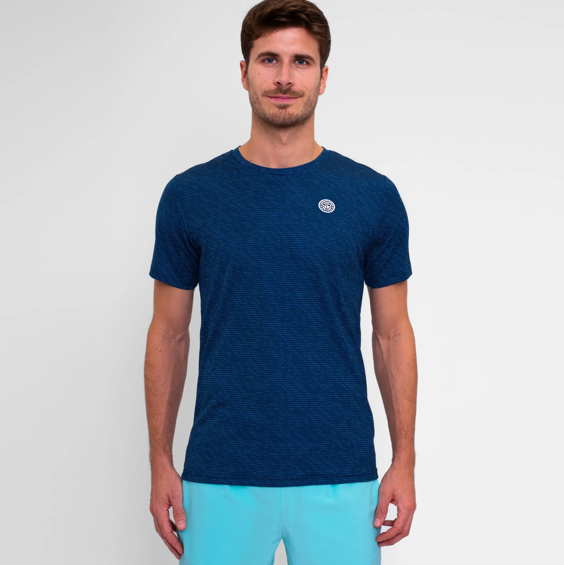 Hot Twiggy Crew Two Colored T-Shirt Men - Dark Blue Shirts