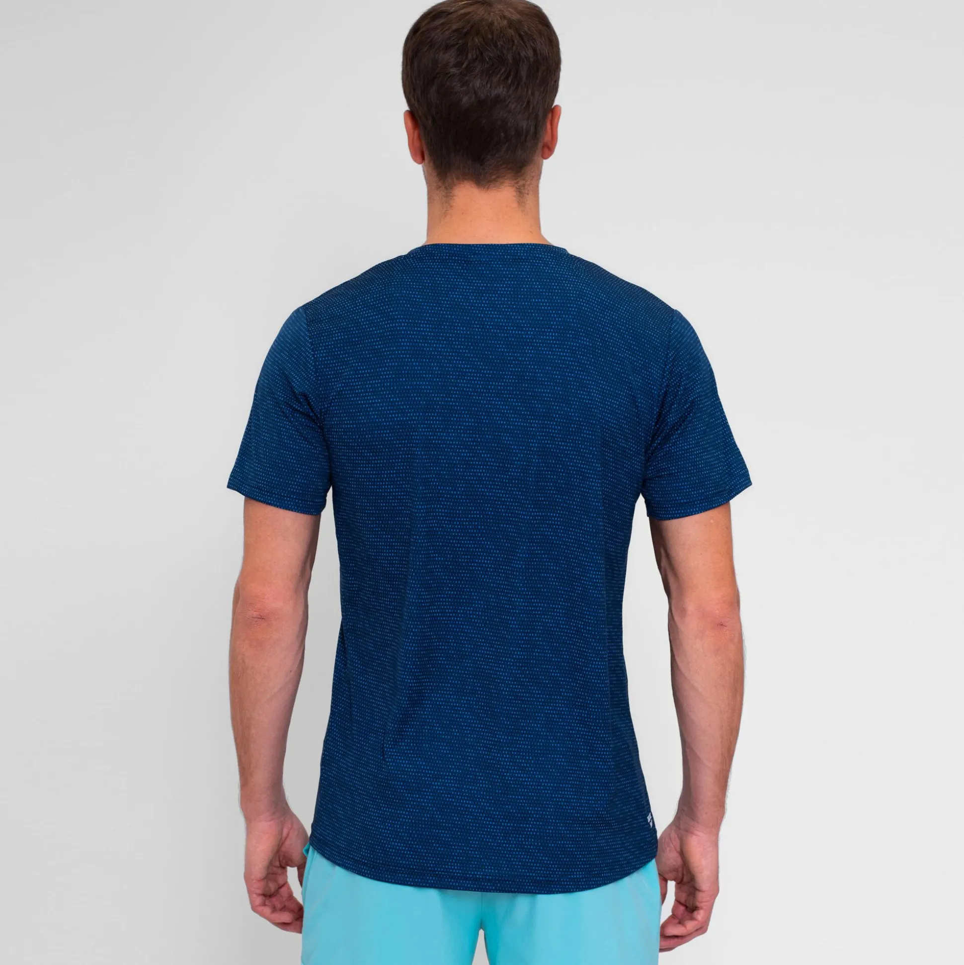 Hot Twiggy Crew Two Colored T-Shirt Men - Dark Blue Shirts