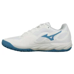 Clearance Wave Enforce Court Clay Court Shoe Women - White, Blue Clay Court Shoes