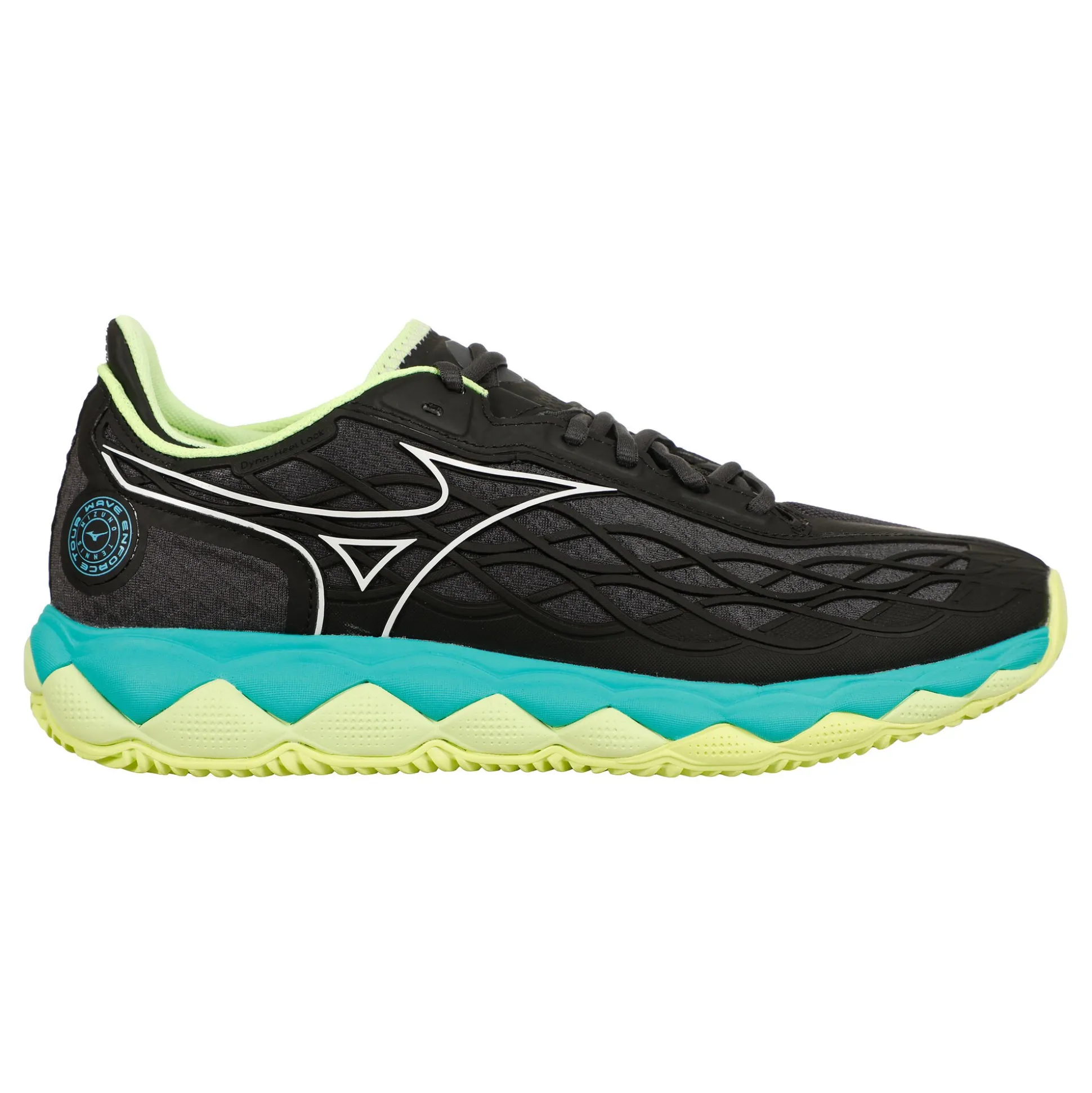 Fashion Wave Enforce Tour Clay Court Shoe Men - Black, Turquoise Clay Court Shoes