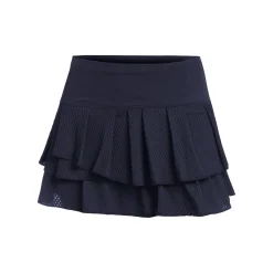 Store Wavy Pleat Tier Skirt Women - Dark Blue Skirts