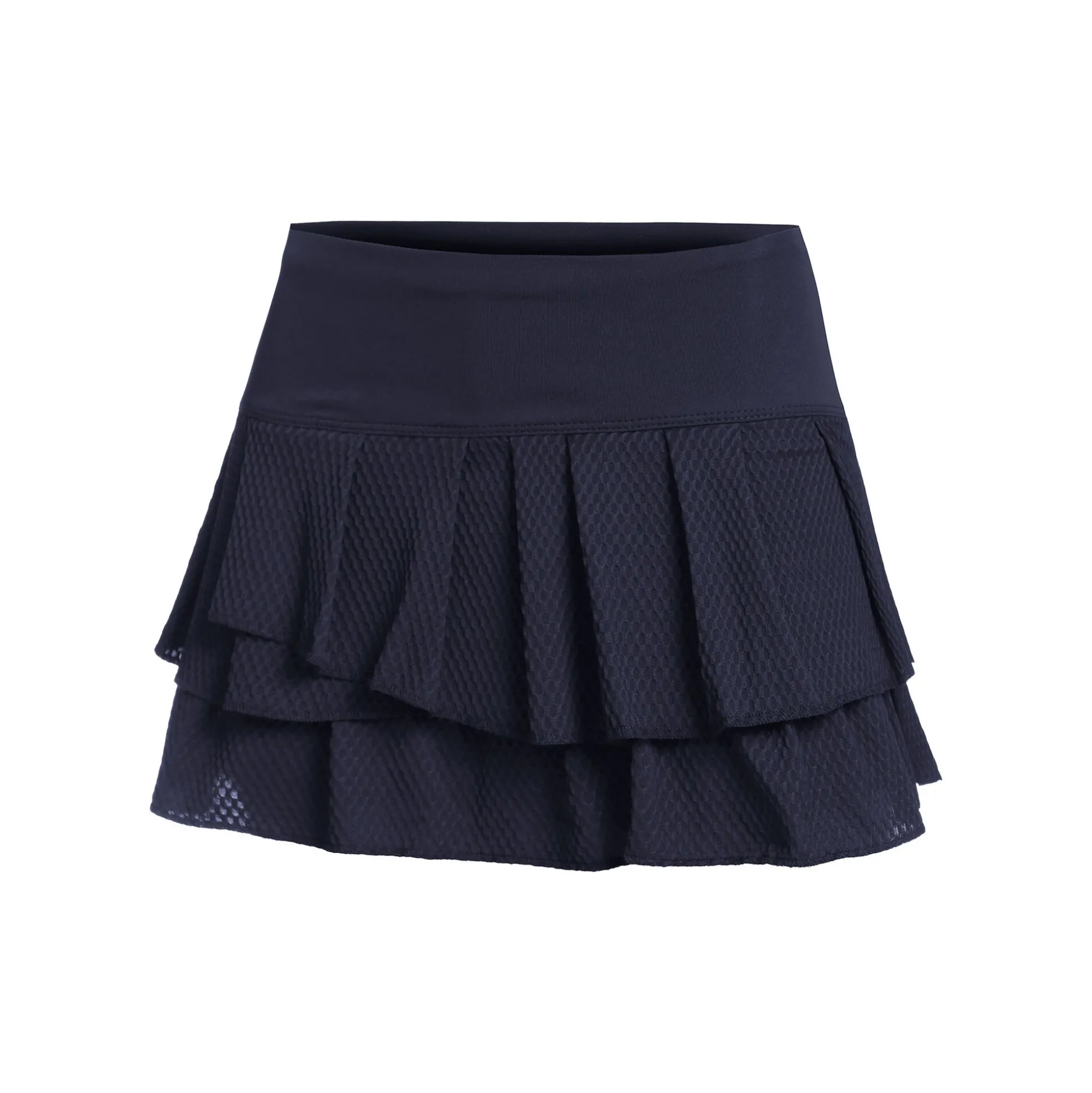 Store Wavy Pleat Tier Skirt Women - Dark Blue Skirts
