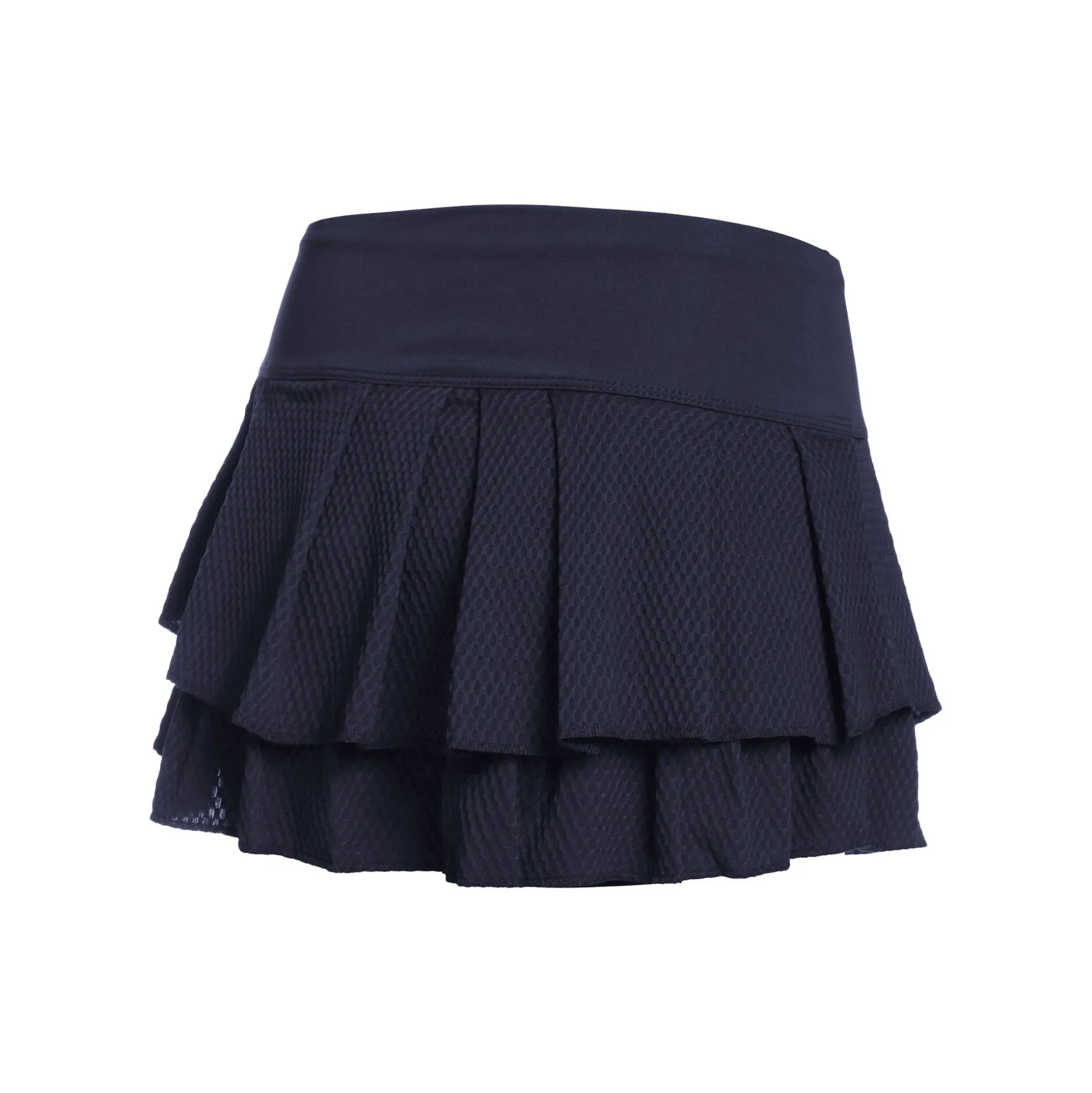Store Wavy Pleat Tier Skirt Women - Dark Blue Skirts