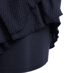 Store Wavy Pleat Tier Skirt Women - Dark Blue Skirts