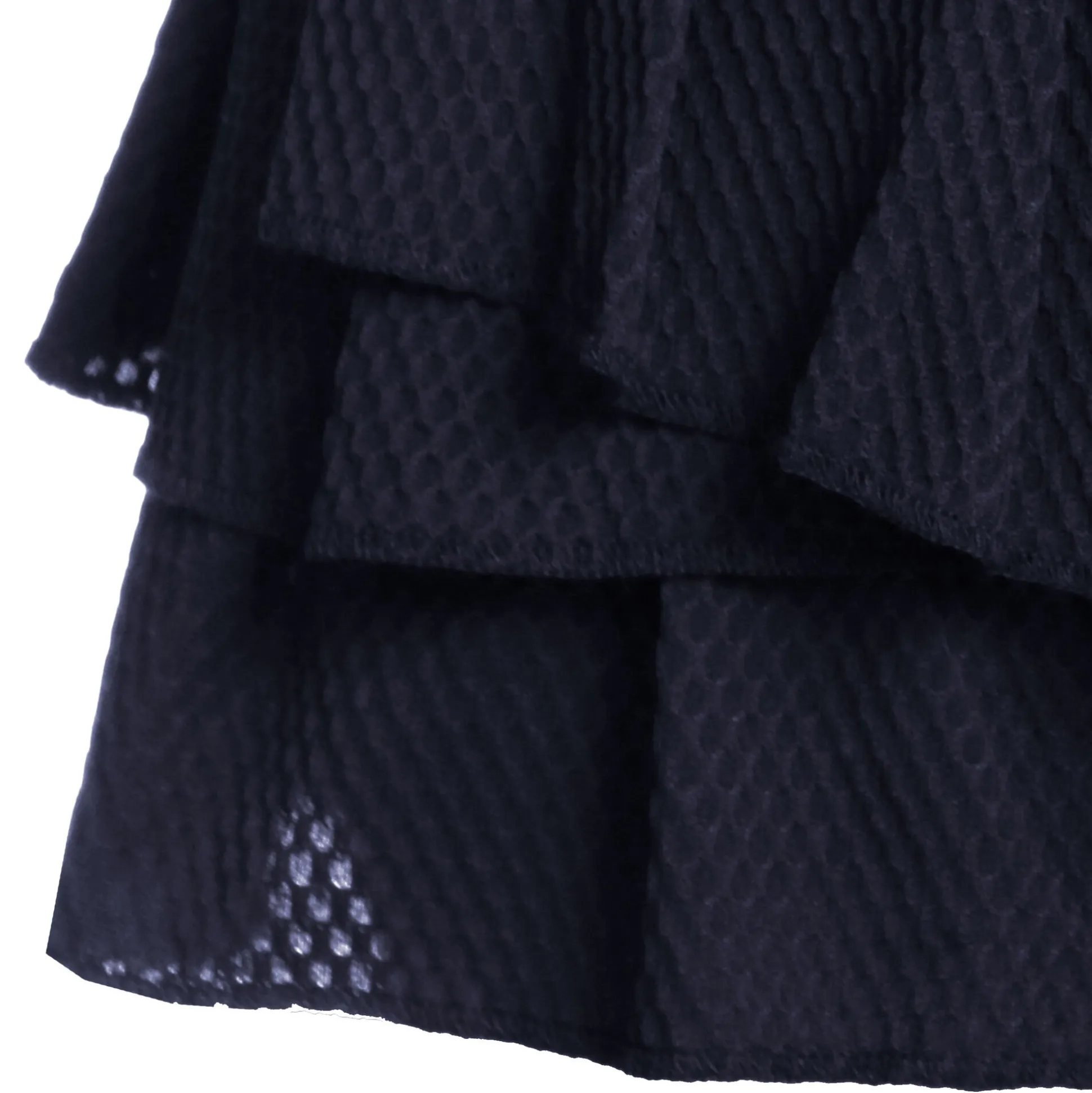 Store Wavy Pleat Tier Skirt Women - Dark Blue Skirts