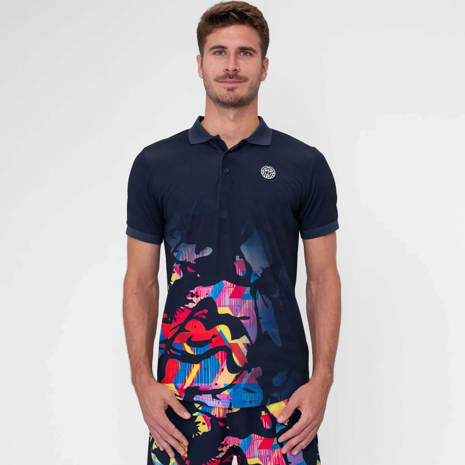 New Wild Arts Polo Men - Dark Blue, Multicoloured Shirts