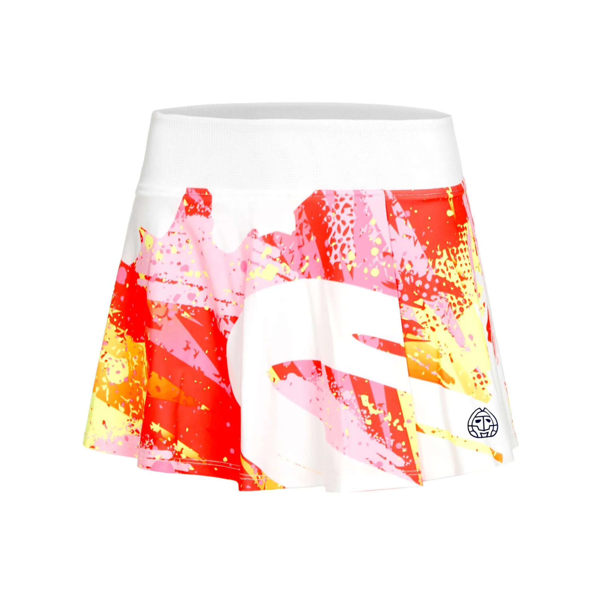 Outlet Wild Arts Printed Wavy Skirt Women - White, Multicoloured Skirts