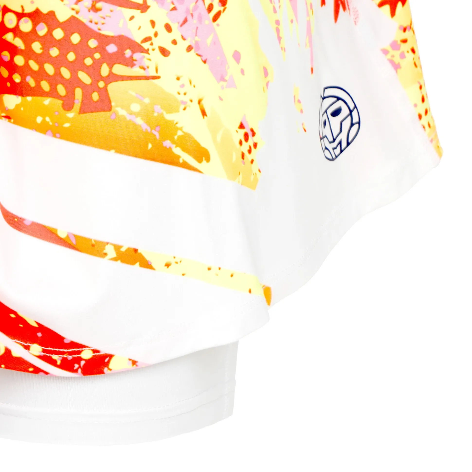 Outlet Wild Arts Printed Wavy Skirt Women - White, Multicoloured Skirts