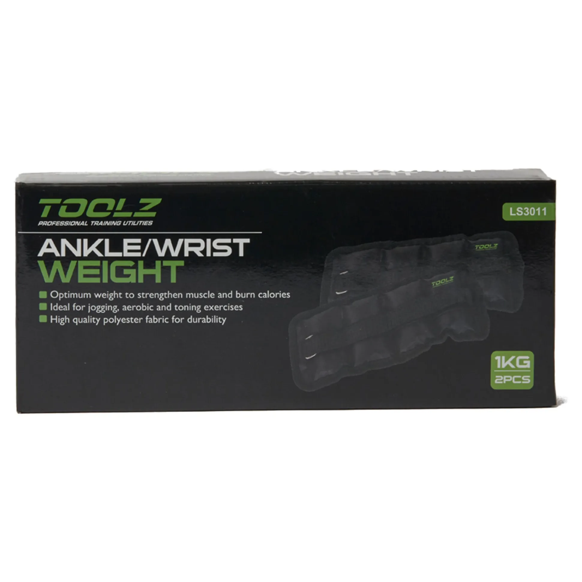 Outlet Wrist/Ankle Weight 1kg - 2pcs Weighted Cuffs - Black Accessories