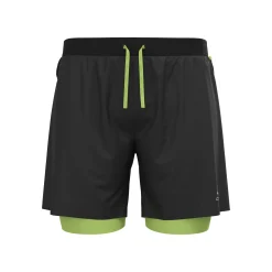 Shop X-Alp Trail 6inch 2in1 Running Shorts Men - Black, Light Green Running Clothing
