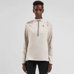 Shop Zeroweight Ceramiwarm Reflective Mid Layer Half-Zip Running Top Women - Running Clothing