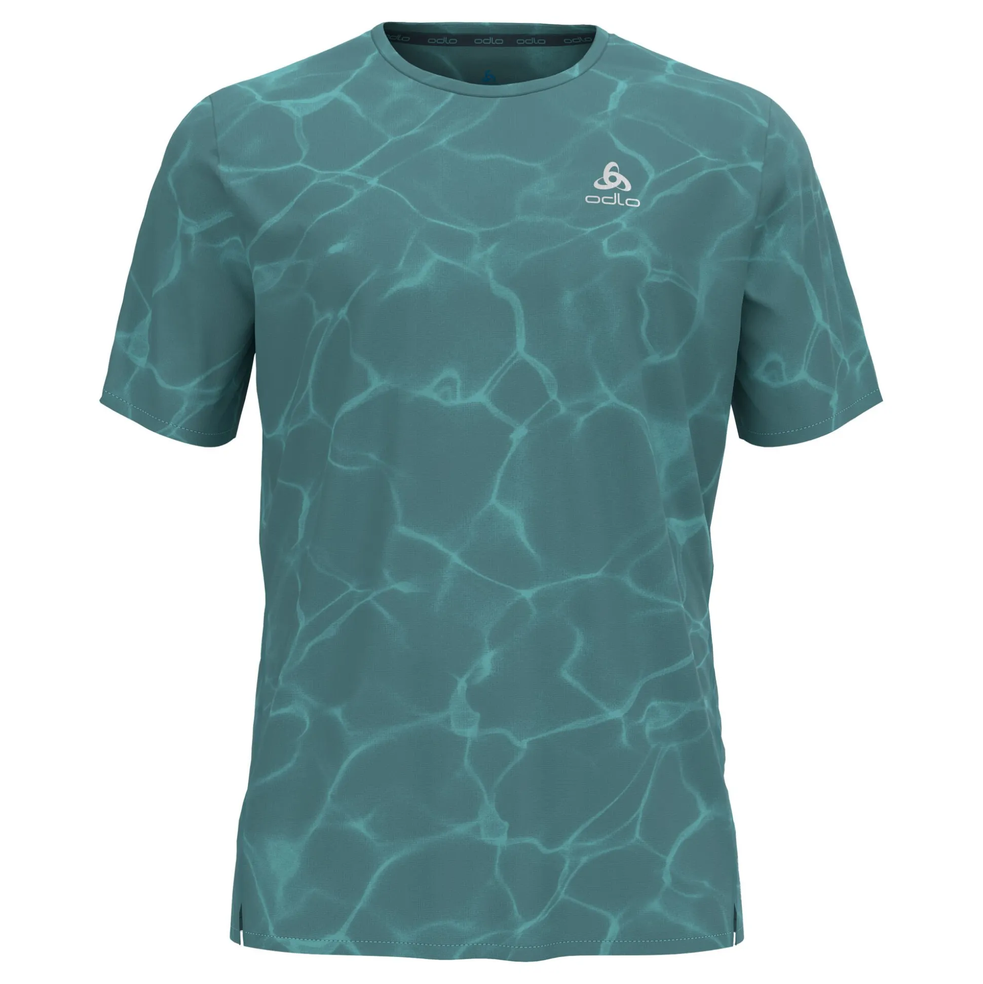 Best Sale Zeroweight Chill-Tec Crew Neck Running Shirt Men - Blue Grey Running Clothing