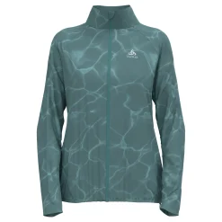 Outlet Zeroweight Print Running Jacket Women - Blue Grey Running Clothing